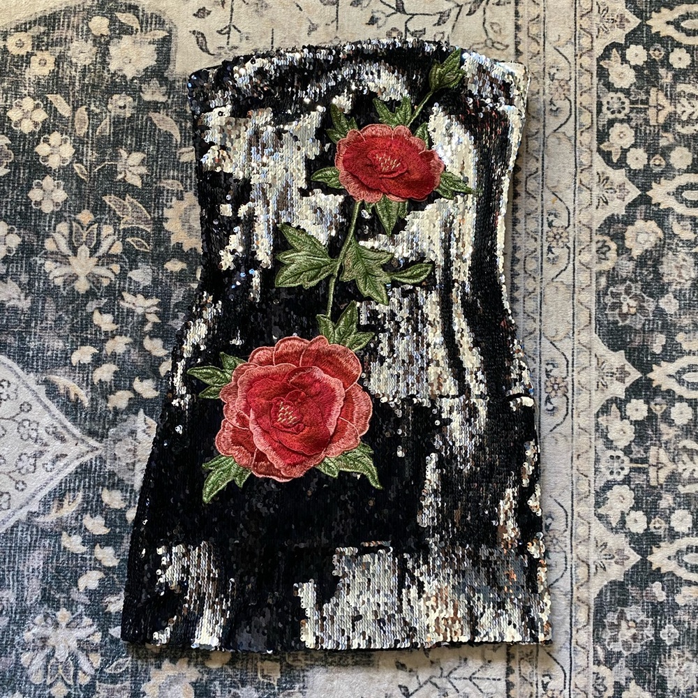 Forever 21 Black & Silver Sequin Dress